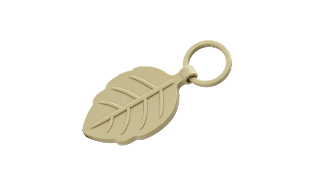 Minimalist Leaf Keychain