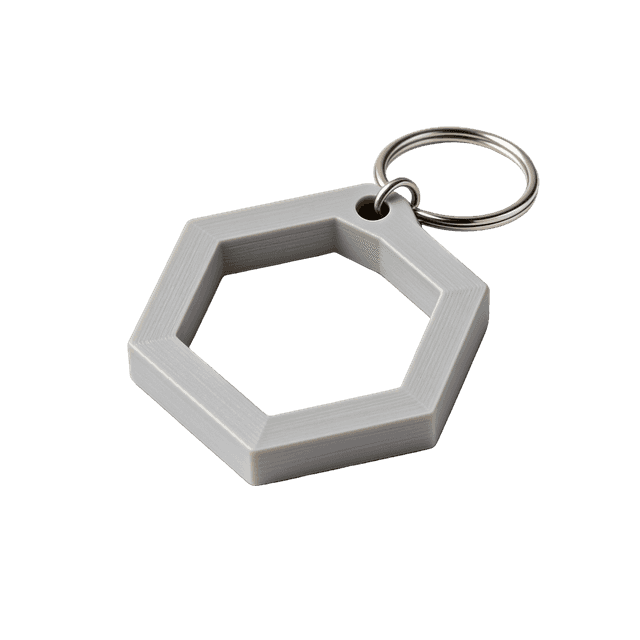 Polygon Hexagon Keychain